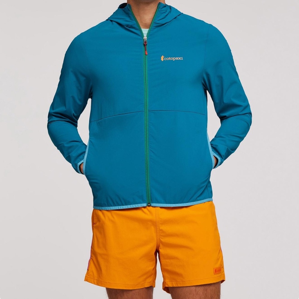 Cotopaxi Men's Teal Vuelta Performance Hoodie Windbreaker- S